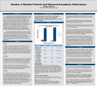 Number of Resident Parents and Adolescent Academic Performance, Shivani Kochhar
